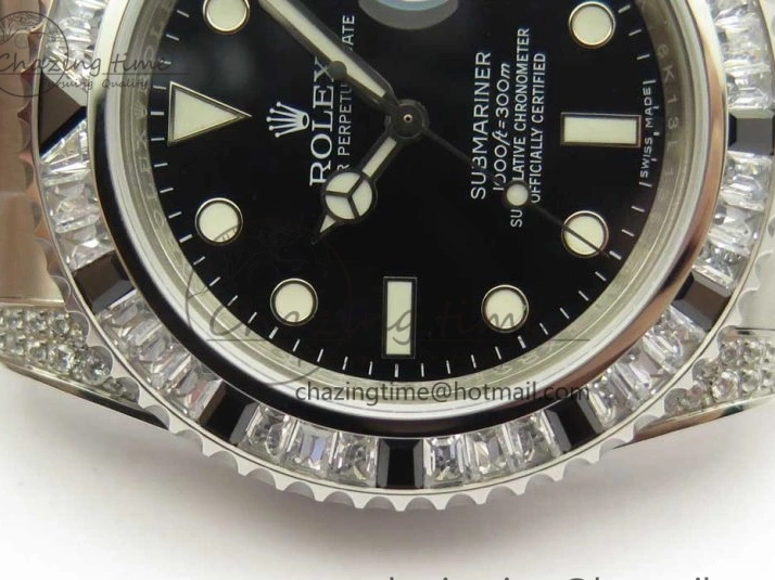 Edition Bezel On GSF SS Diamond SS Black Best Bracelet A2824 Black Dial Submariner 0116